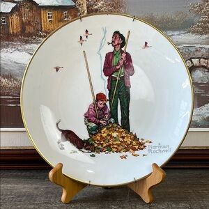 Vintage Gorham Bone China Norman Rockwell Plate 1974